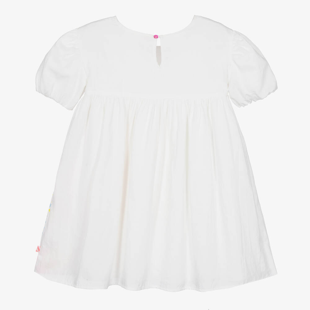 Billieblush-Girls White Cotton Butterfly Dress | Childrensalon Outlet