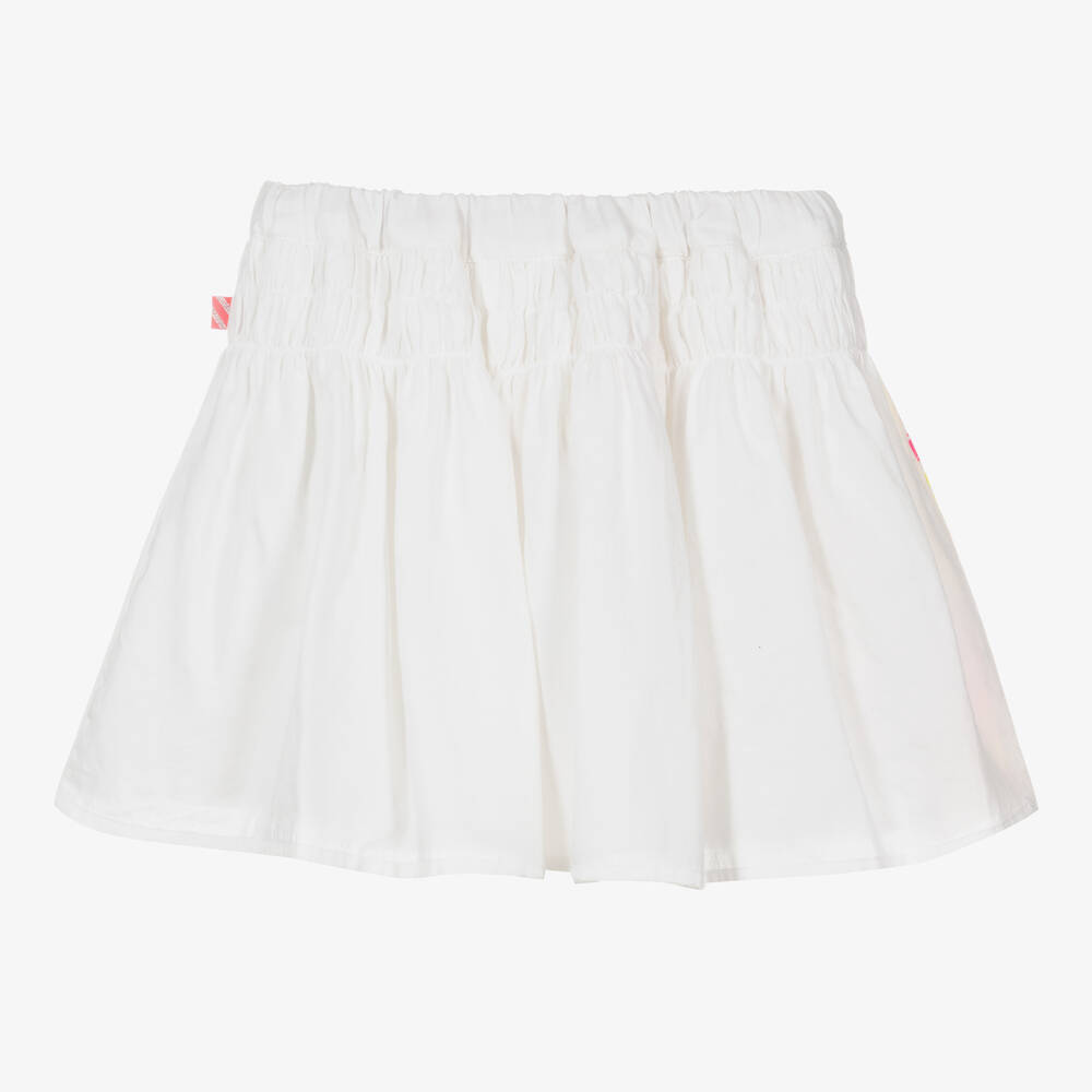 Billieblush-Girls White Cotton Butterfly Skirt | Childrensalon Outlet