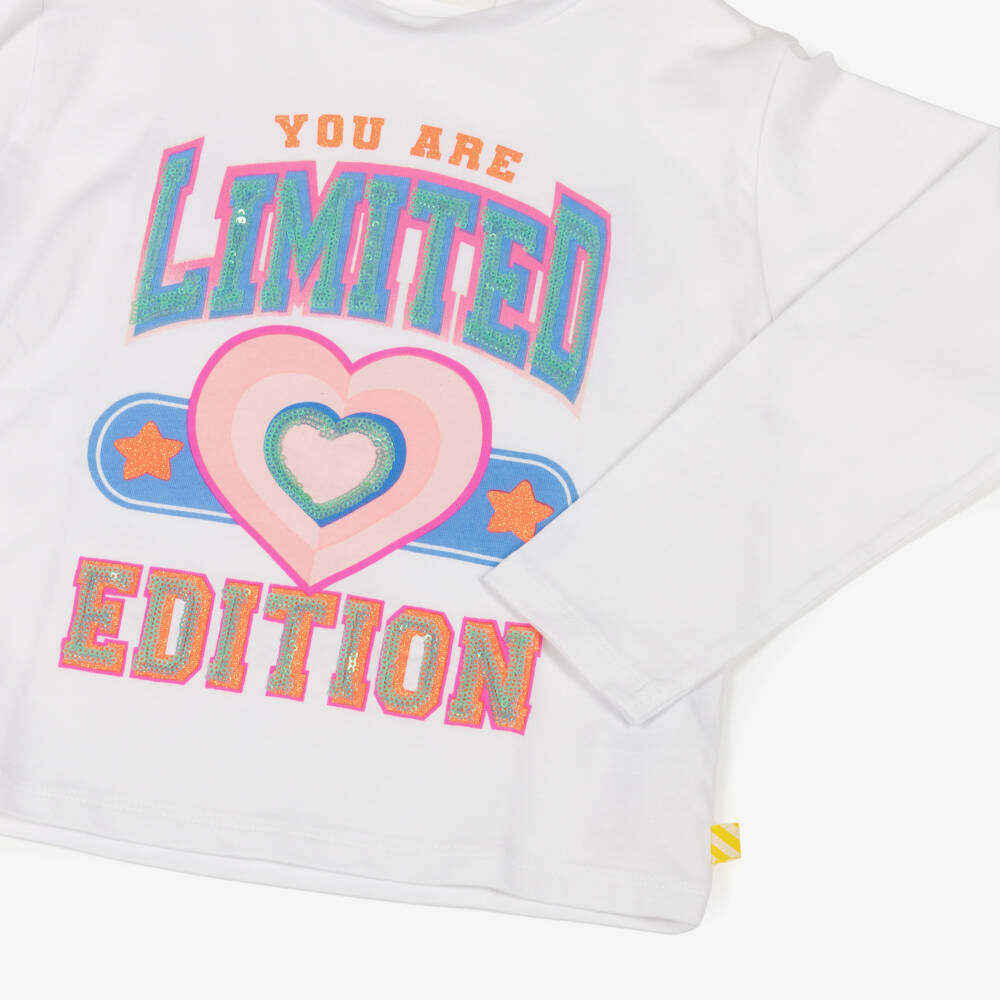 Billieblush-Кремовый хлопковый топ ограниченной серии для девочек | Childrensalon Outlet