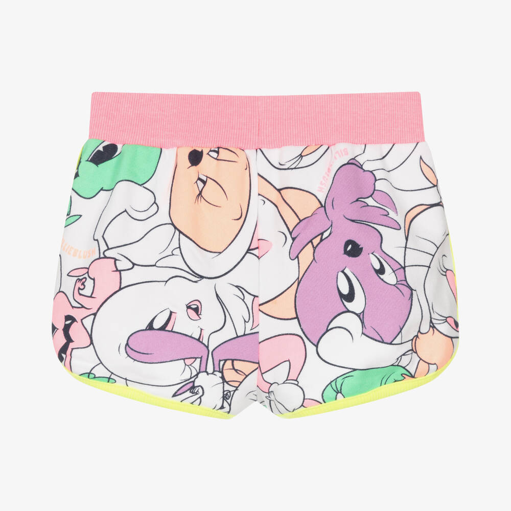 Billieblush-Girls White Cotton Looney Tunes Shorts | Childrensalon Outlet