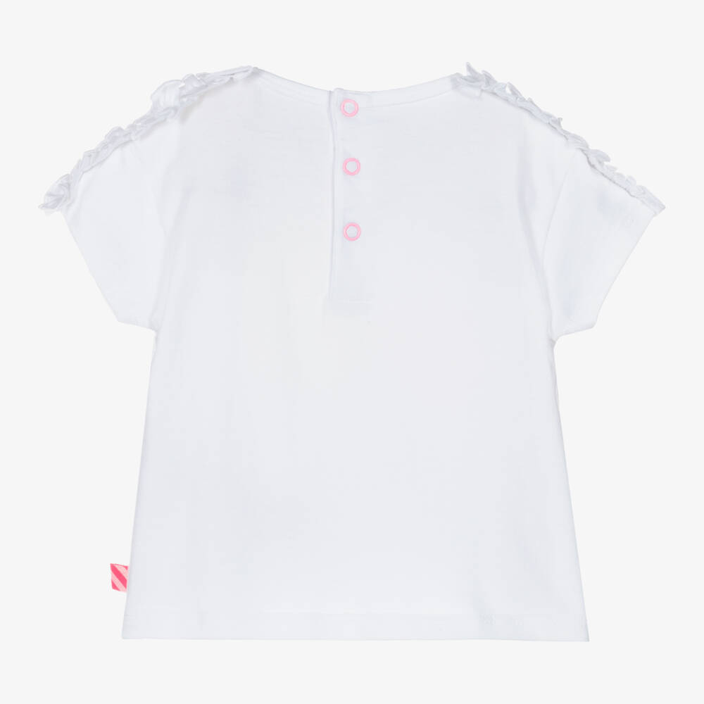 Billieblush-Girls White Cotton Sweet Treat Tee | Childrensalon Outlet