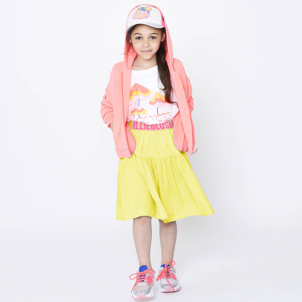 Billieblush-Girls White Cotton T-Shirt | Childrensalon Outlet