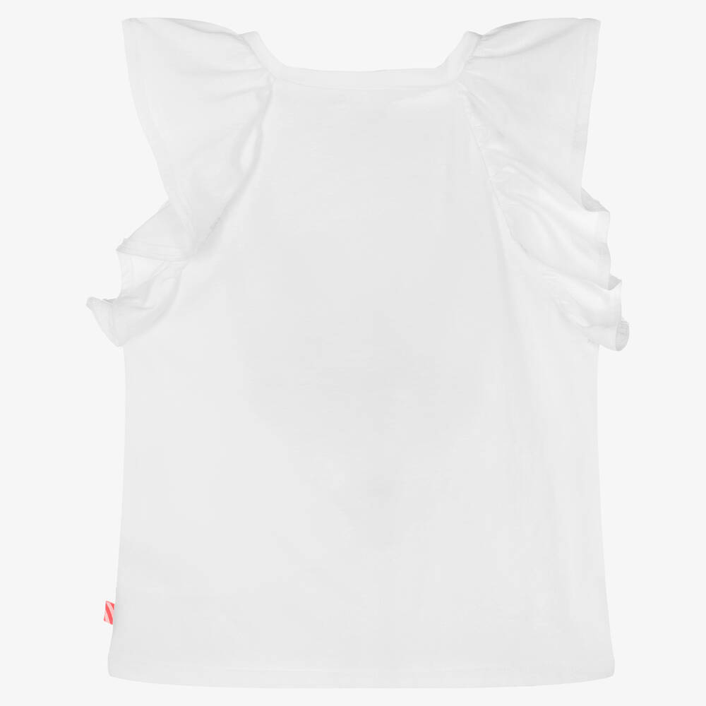 Billieblush-Girls White Cotton Unicorn Dream T-Shirt | Childrensalon Outlet