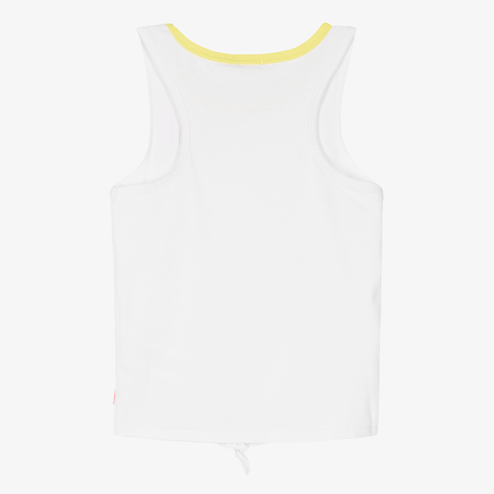 Billieblush-Girls White Cotton Vest Top | Childrensalon Outlet
