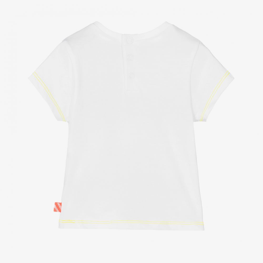Billieblush-Girls White Flamingo T-Shirt | Childrensalon Outlet