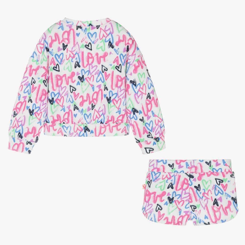 Billieblush-Girls White Graffiti Tracksuit | Childrensalon Outlet