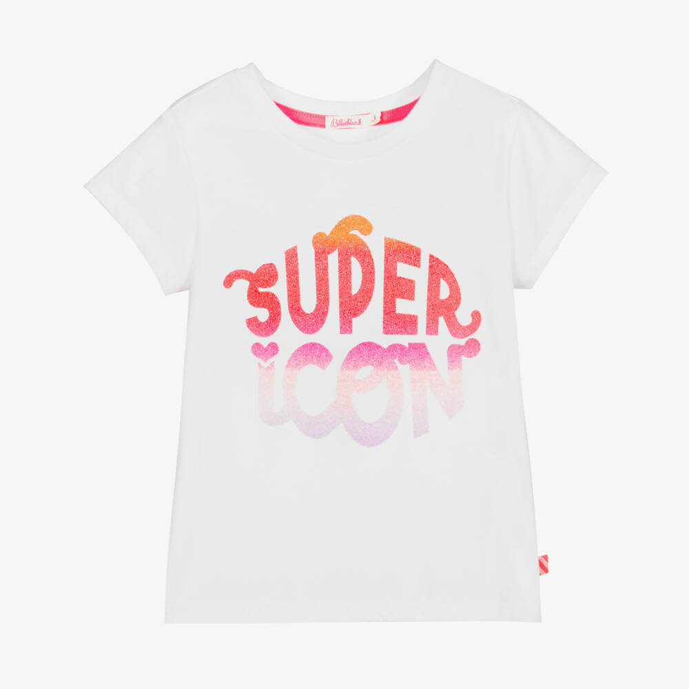 Billieblush-Girls White Icon T-Shirt | Childrensalon Outlet