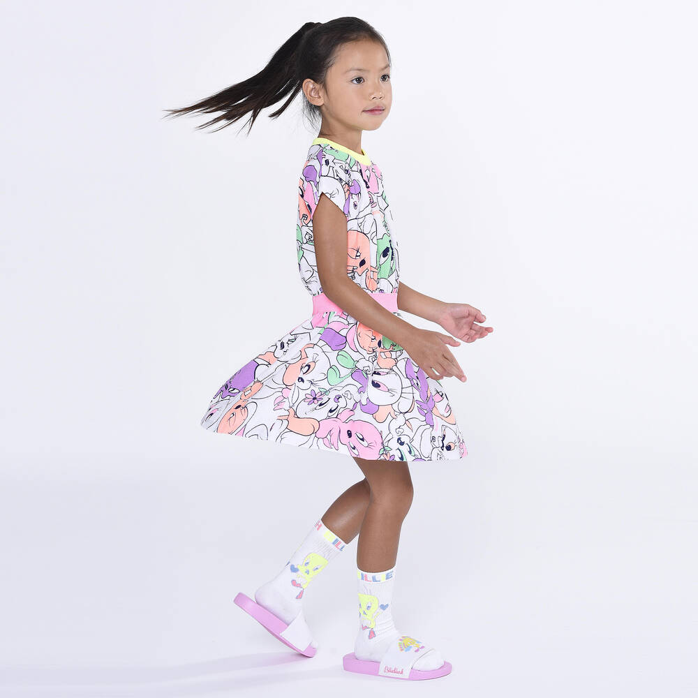Billieblush-Белое платье Looney Tunes из джерси | Childrensalon Outlet