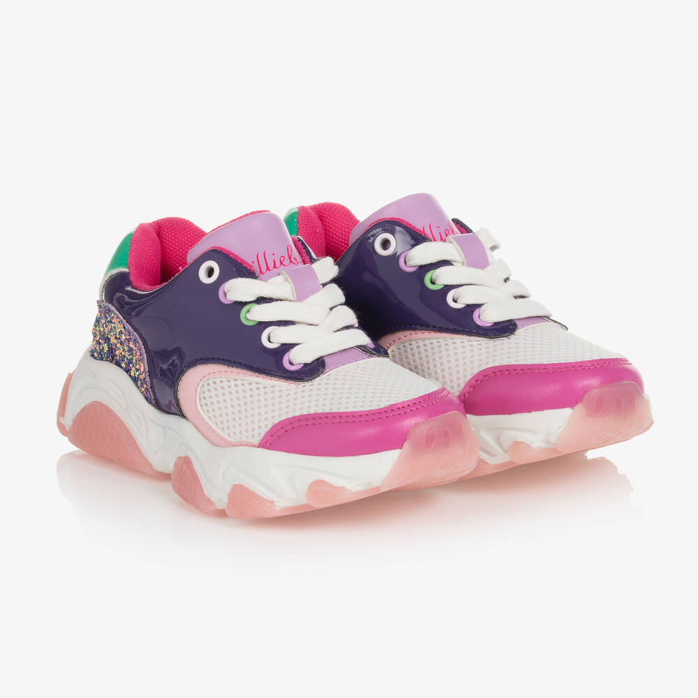 Billieblush - Girls White Multicoloured Chunky Trainers | Childrensalon