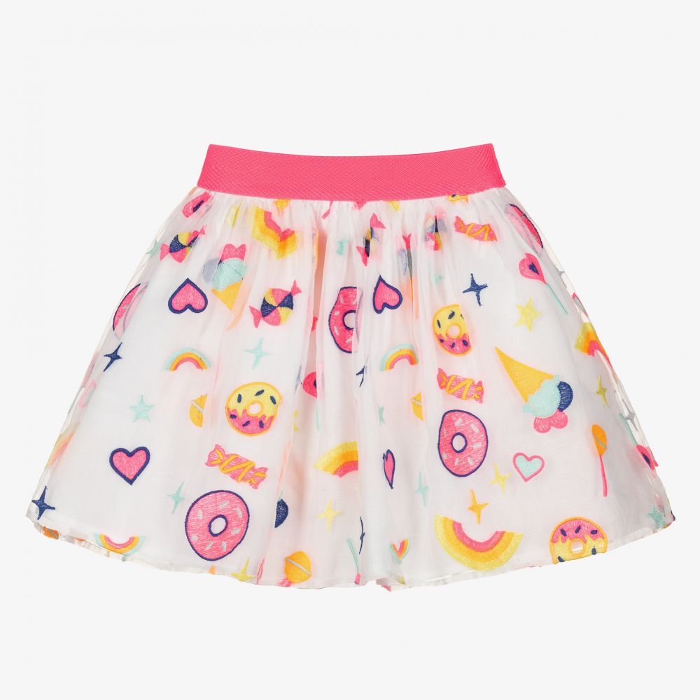 Billieblush-Girls White Organza Skirt | Childrensalon Outlet