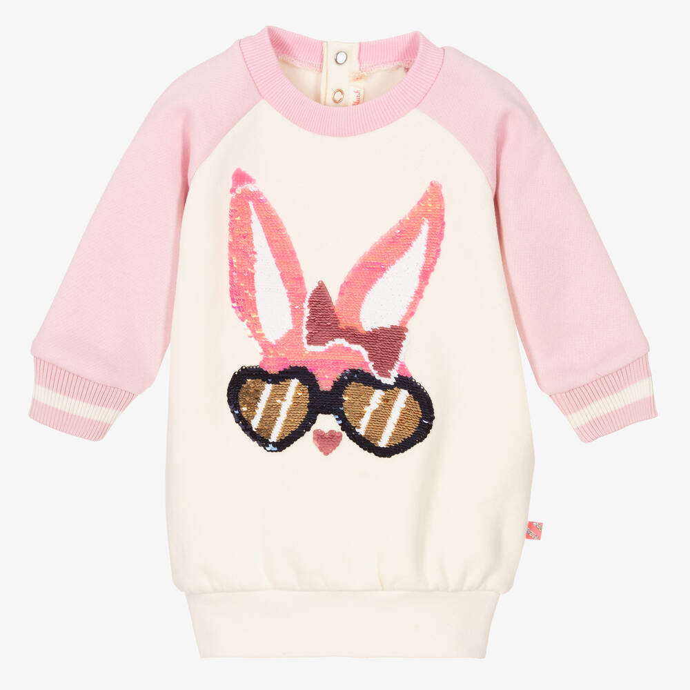 Billieblush - Girls White & Pink Bunny Dress | Childrensalon
