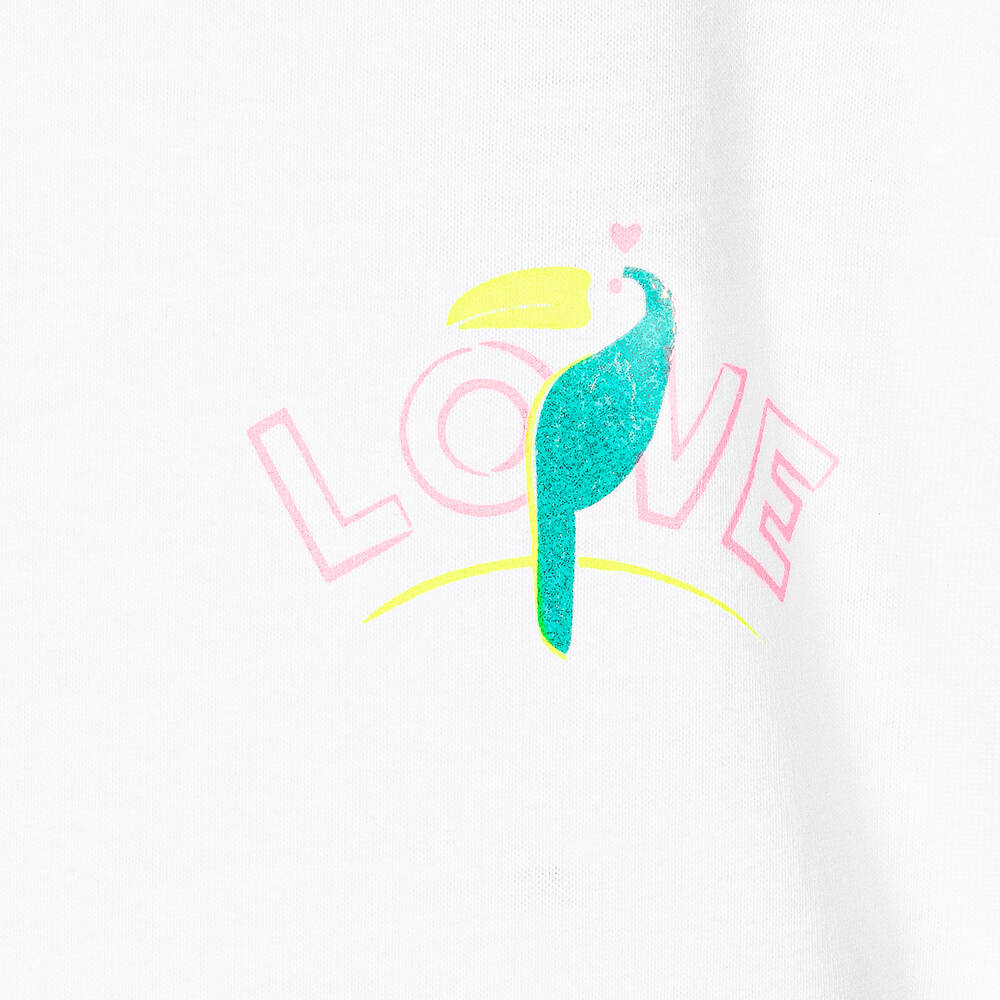 Billieblush-Girls White & Pink Pleated Jersey Dress  | Childrensalon Outlet