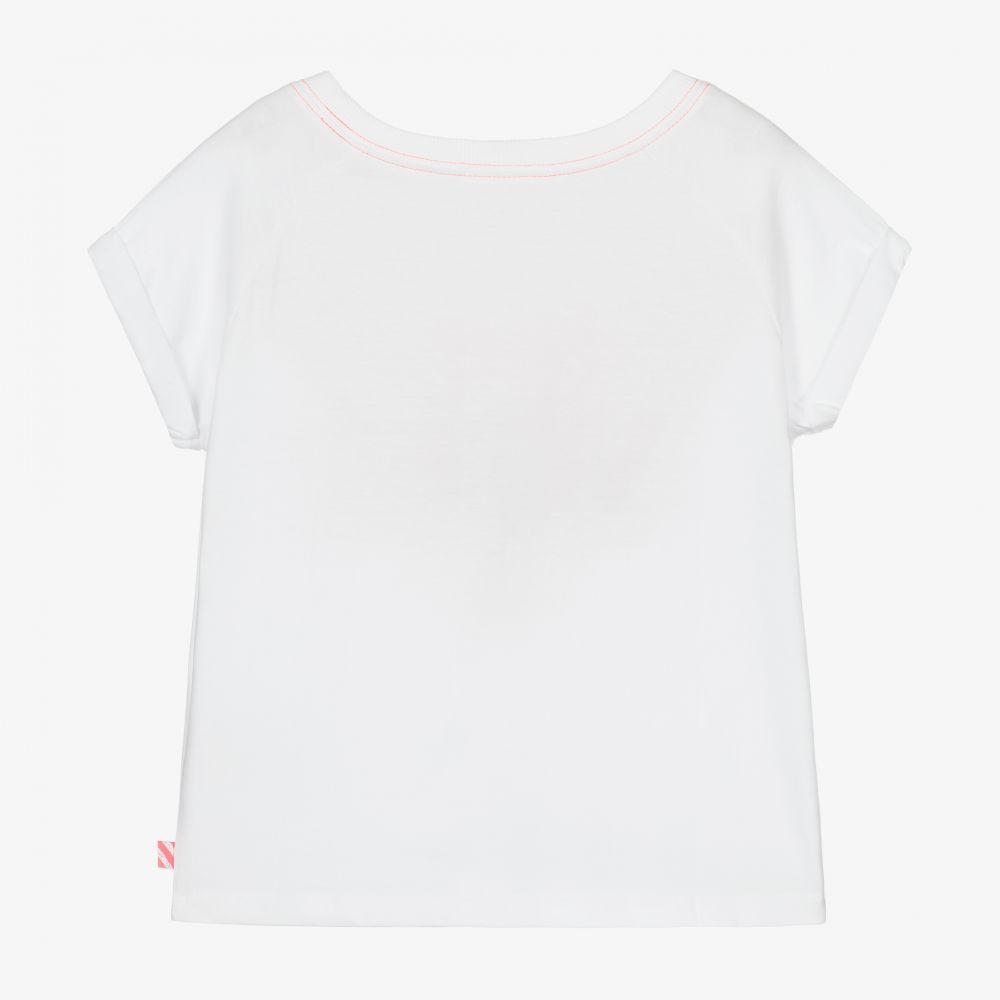 Billieblush-Girls White Seashells T-Shirt | Childrensalon Outlet