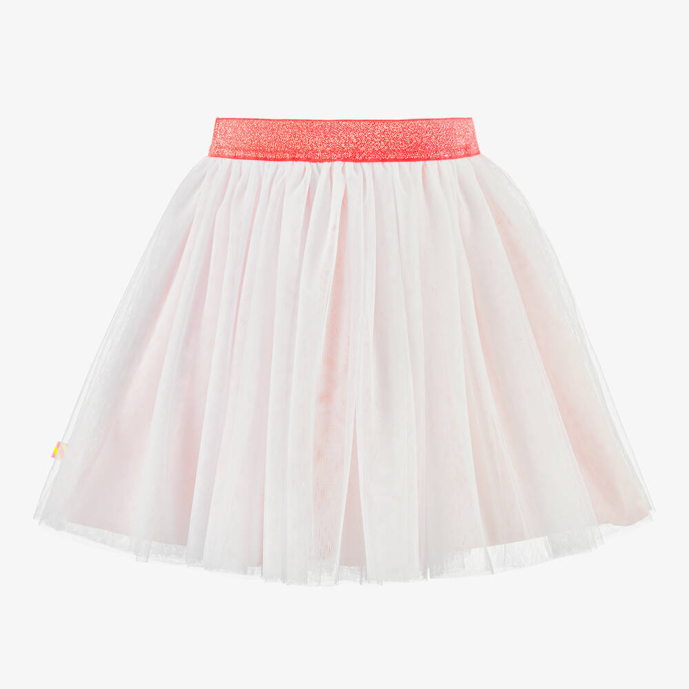 Billieblush-Girls White Sequin & Glitter Tulle Skirt | Childrensalon Outlet