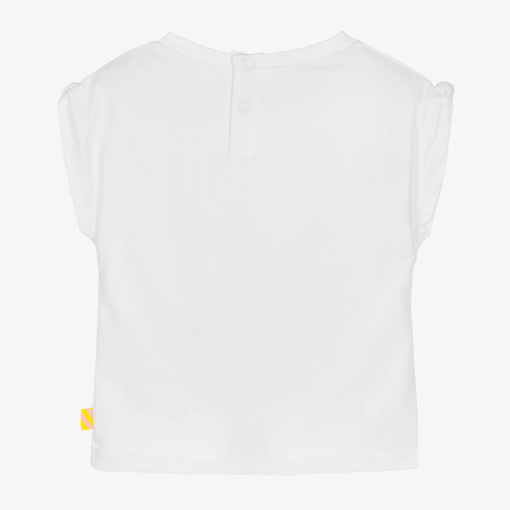 Billieblush-Girls White Sleeveless Pineapple T-Shirt | Childrensalon Outlet