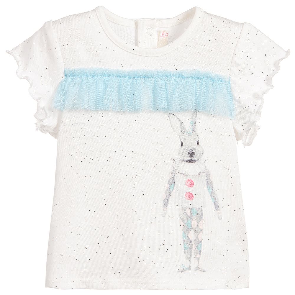 Billieblush - Girls White T-Shirt | Childrensalon