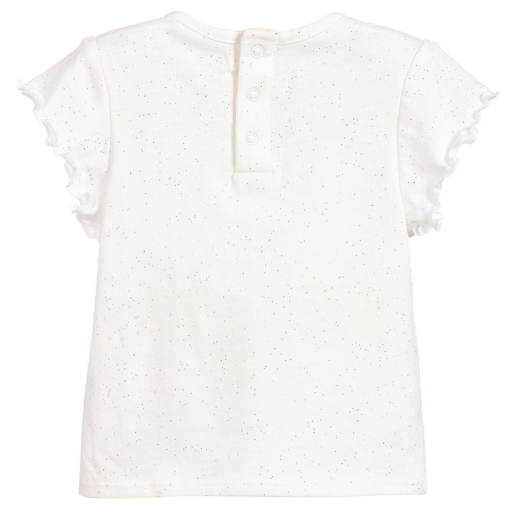 Billieblush-Girls White T-Shirt | Childrensalon Outlet