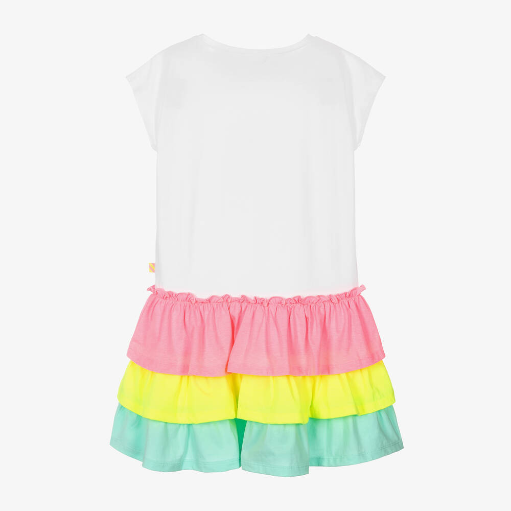 Billieblush-Girls White Tiered Cotton Dress | Childrensalon Outlet
