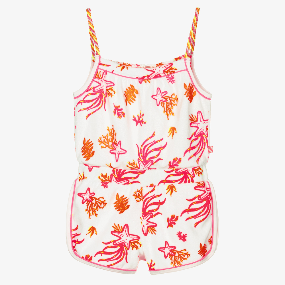 Billieblush-Girls White Towelling Playsuit | Childrensalon Outlet