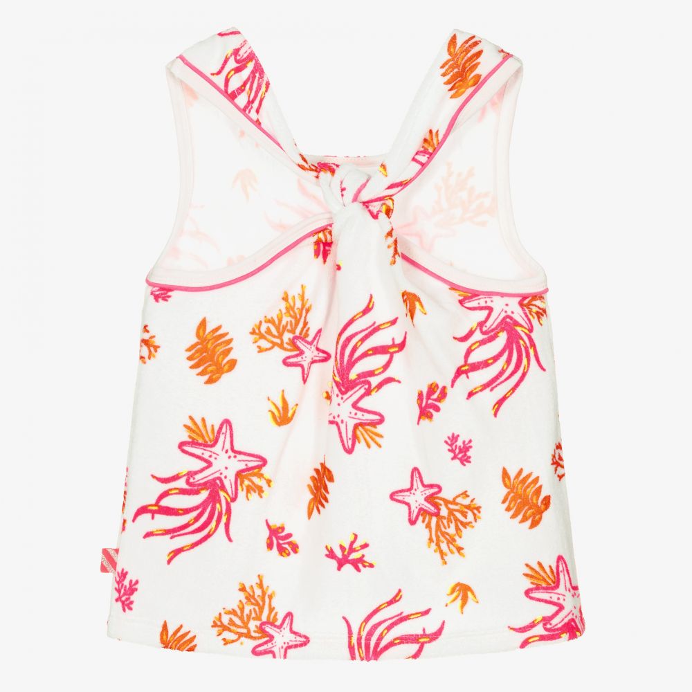 Billieblush-Girls White Towelling Vest Top | Childrensalon Outlet