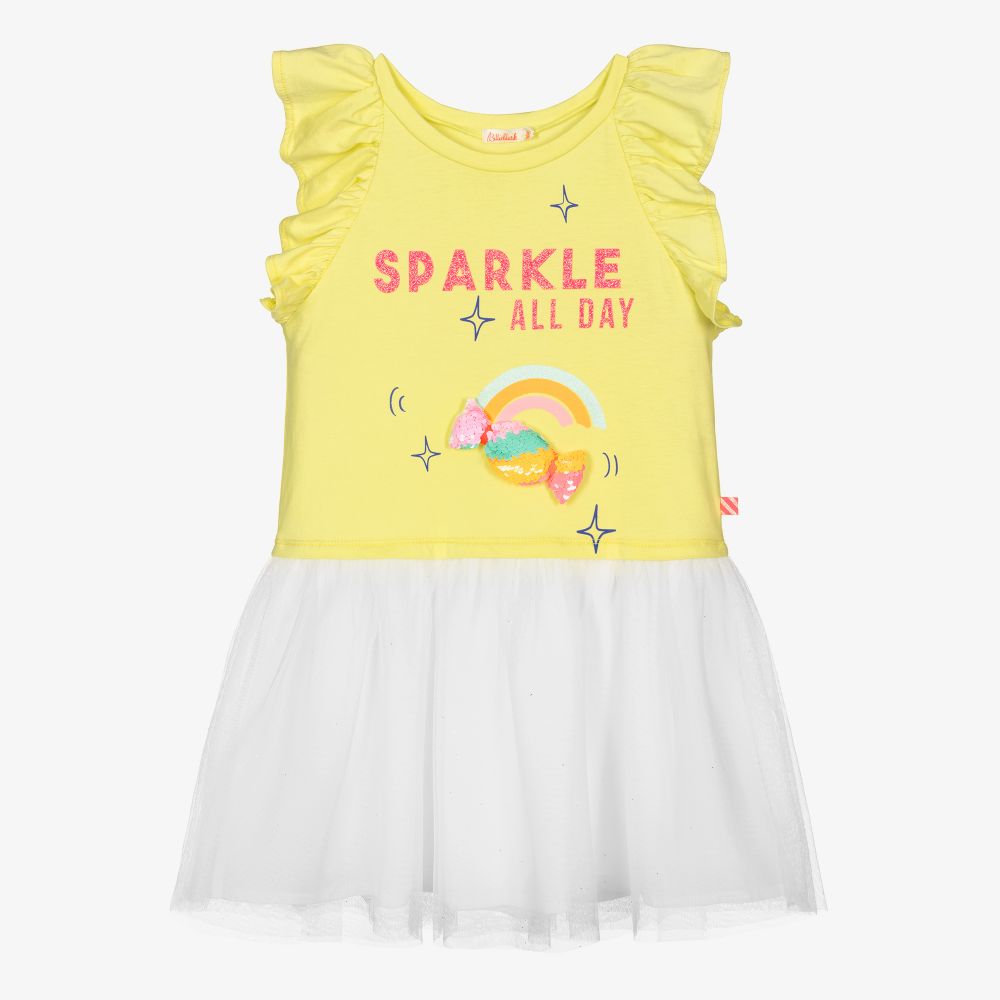 Billieblush - Girls Yellow Candy Tulle Dress | Childrensalon