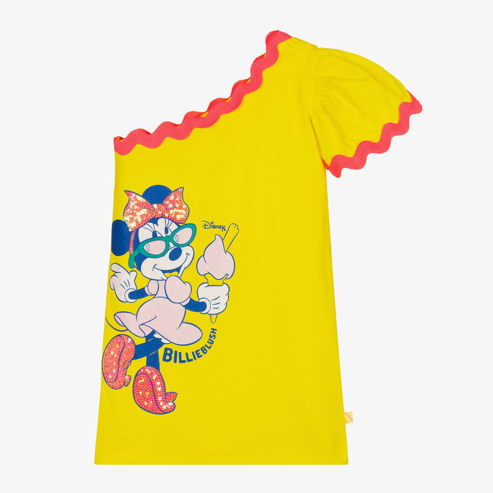 Billieblush-فستان بطبعة ديزني قطن لون أصفر للبنات | Childrensalon Outlet