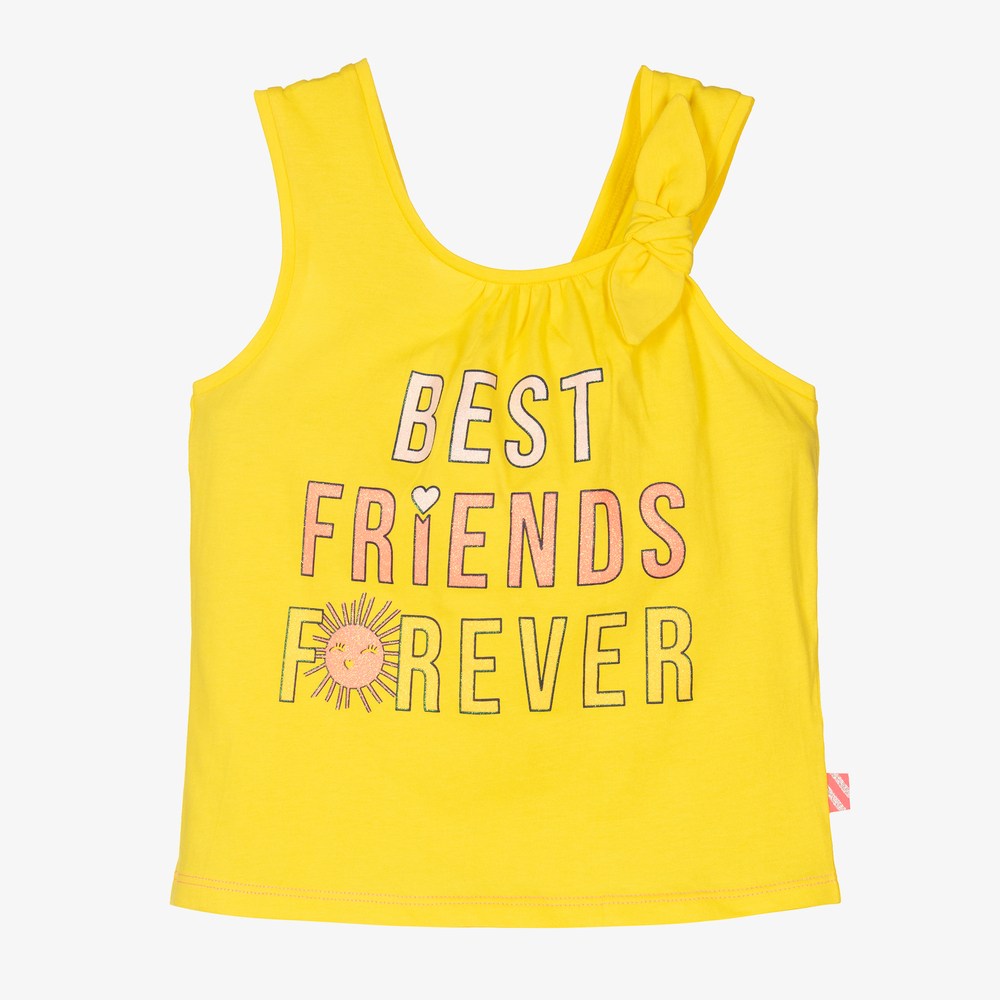 Billieblush - Girls Yellow Cotton Vest Top | Childrensalon