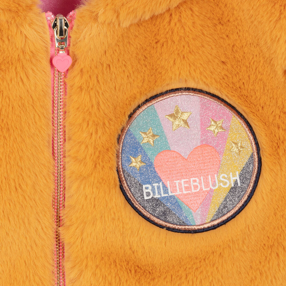 Billieblush-Желтая куртка из искусственного меха для девочек | Childrensalon Outlet