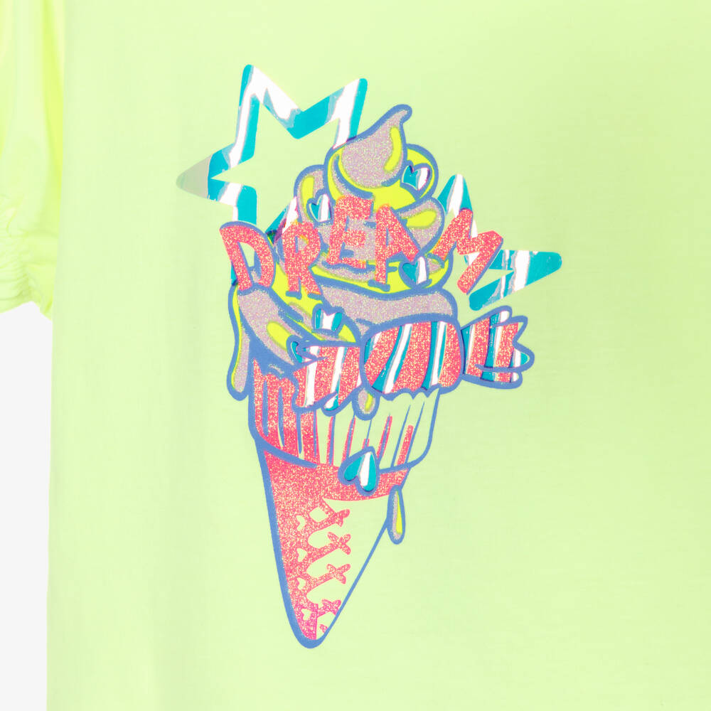 Billieblush-Girls Yellow Frozen Treat T-Shirt | Childrensalon Outlet