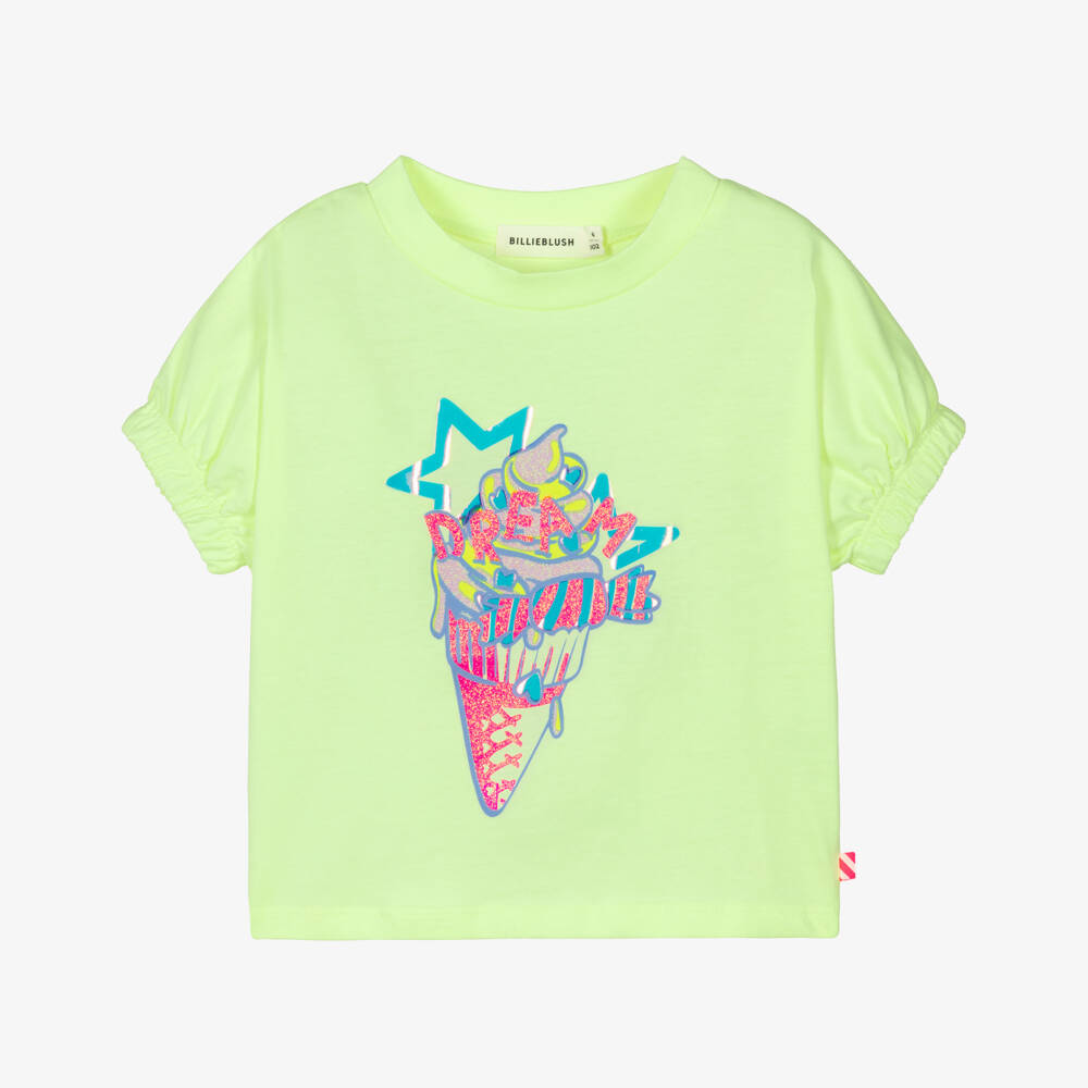 Billieblush-Girls Yellow Frozen Treat T-Shirt | Childrensalon Outlet