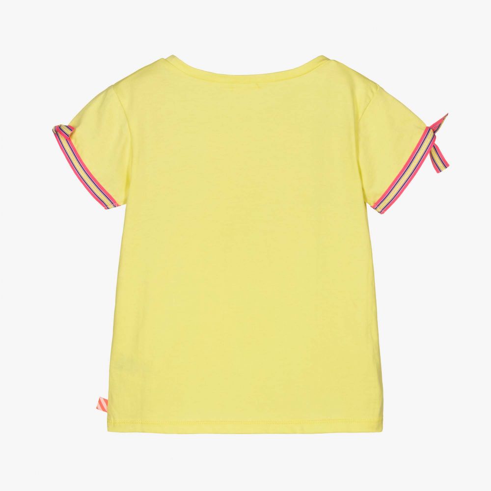 Billieblush-Girls Yellow Heart T-Shirt | Childrensalon Outlet