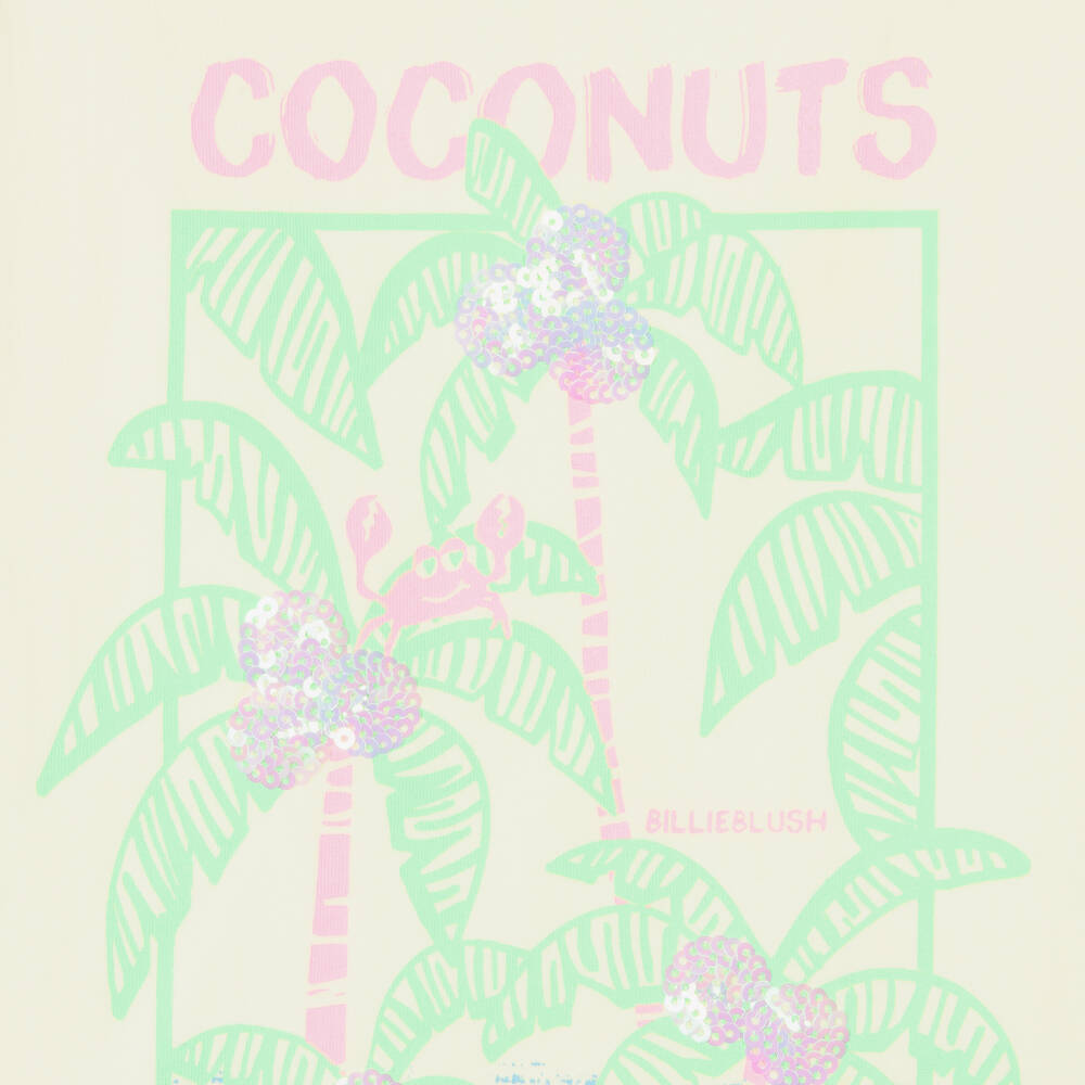 Billieblush-تيشيرت قطن عضوي لون أصفر باستيل للبنات | Childrensalon Outlet