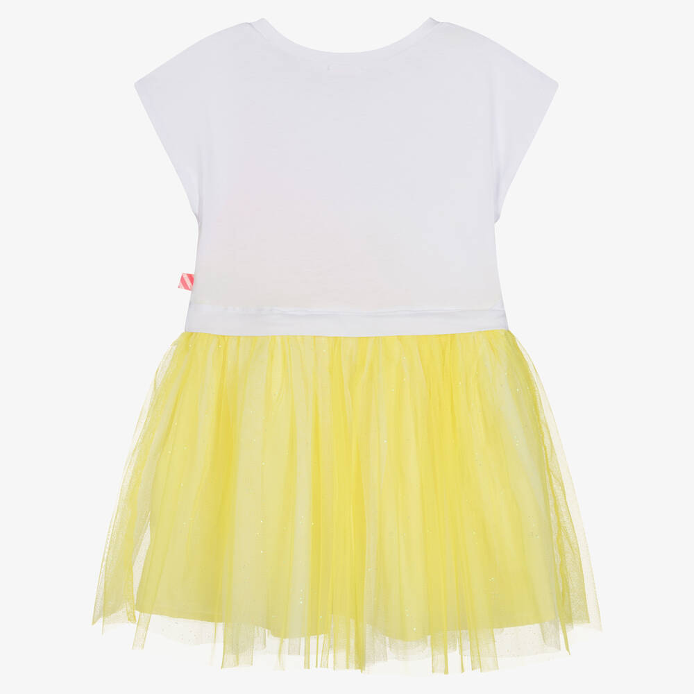 Billieblush-Желтое платье из тюля с радугой | Childrensalon Outlet
