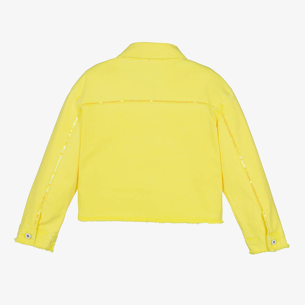 Billieblush-Желтая куртка из саржи с пайетками | Childrensalon Outlet