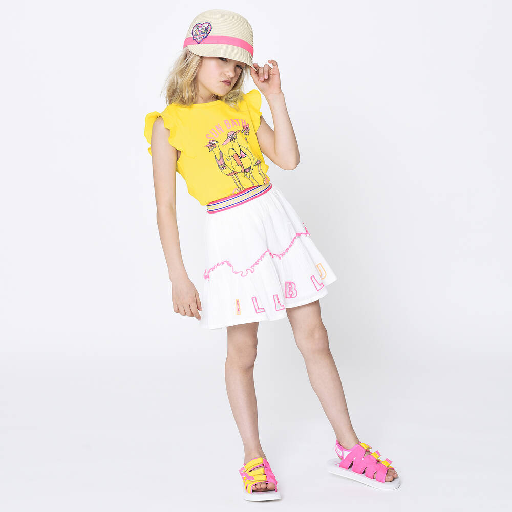 Billieblush-Girls Yellow Sleeveless Top | Childrensalon Outlet