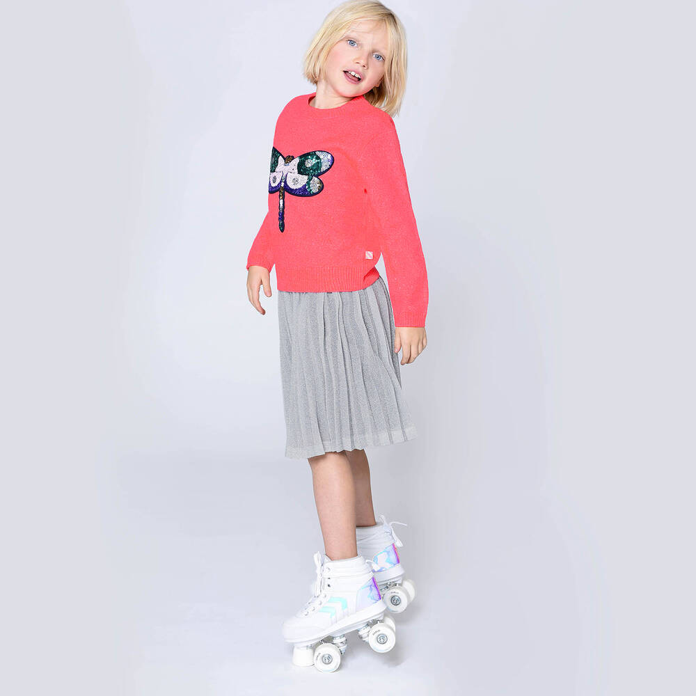 Silver pleated skirt 40 discount
