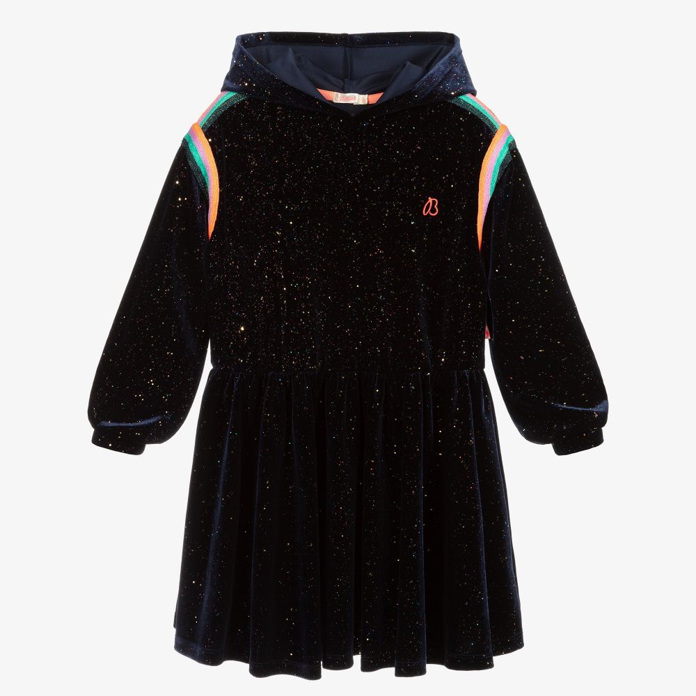 Billieblush - Glittery Velour Hooded Dress | Childrensalon