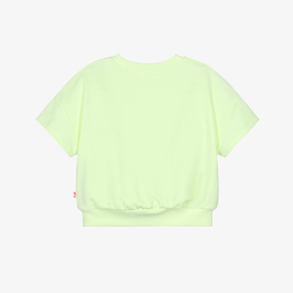 Billieblush-Зеленый свитшот с пайетками и короткими рукавами для девочек | Childrensalon Outlet