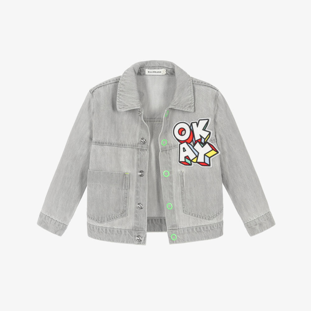 Billieblush-Grey Denim Jacket | Childrensalon Outlet