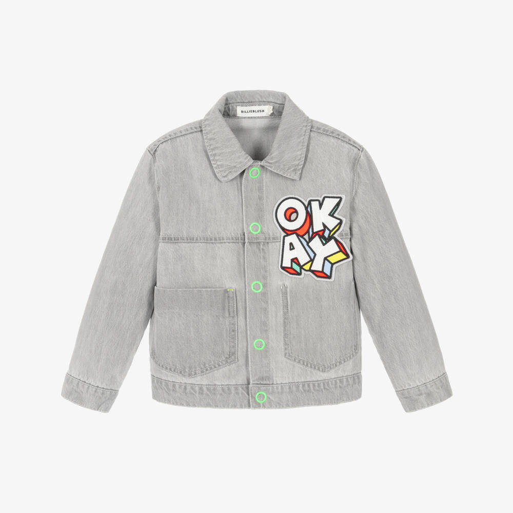 Billieblush-Grey Denim Jacket | Childrensalon Outlet