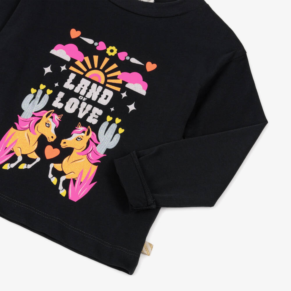 Billieblush-Grey Horse Ls Top | Childrensalon Outlet