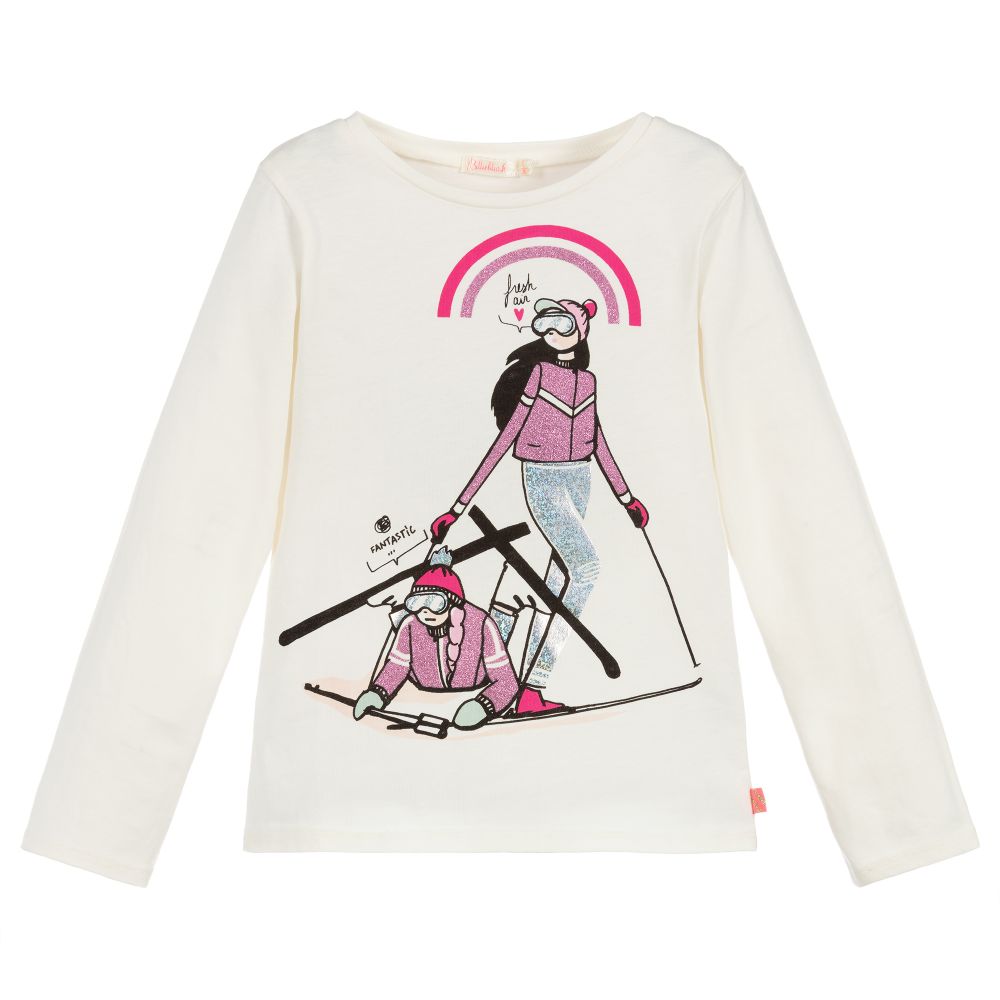 Billieblush - Ivory Cotton Skiers Top | Childrensalon