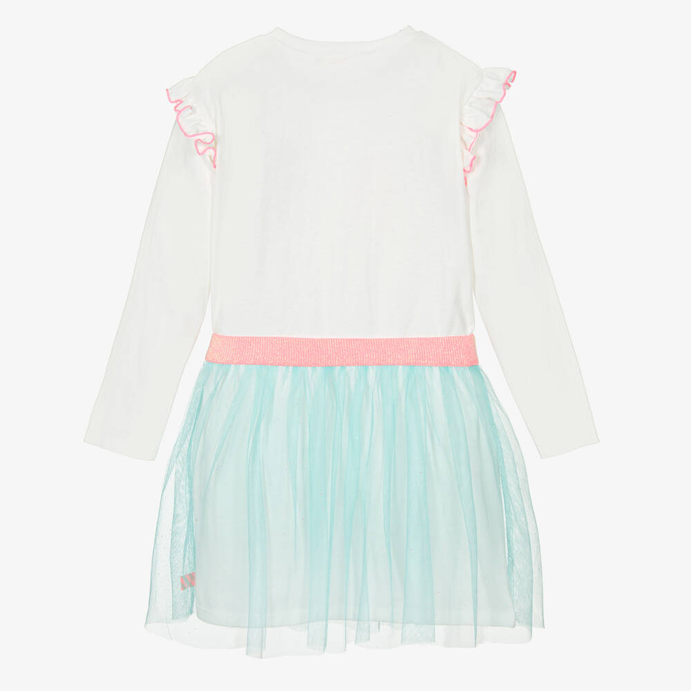 Billieblush-Ivory & Green Tulle Dress | Childrensalon Outlet