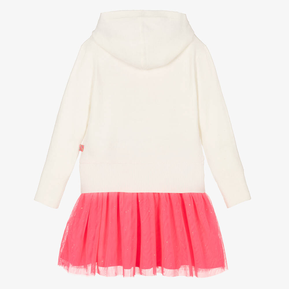Billieblush-Ivory & Neon Pink Tulle Dress | Childrensalon Outlet