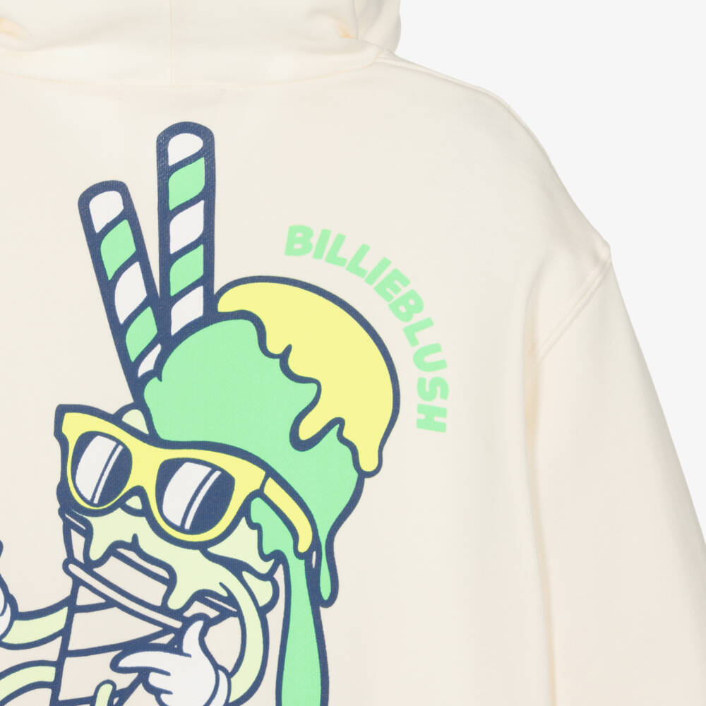 Billieblush-Ivory Printed Hoodie | Childrensalon Outlet