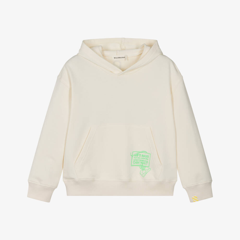 Billieblush-Ivory Printed Hoodie | Childrensalon Outlet