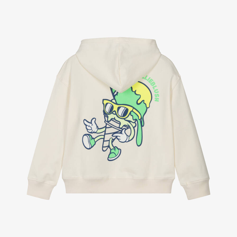 Billieblush-Ivory Printed Hoodie | Childrensalon Outlet