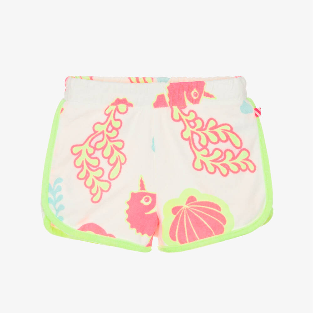 Billieblush-Кремовые шорты из махровой ткани с принтом для девочек | Childrensalon Outlet