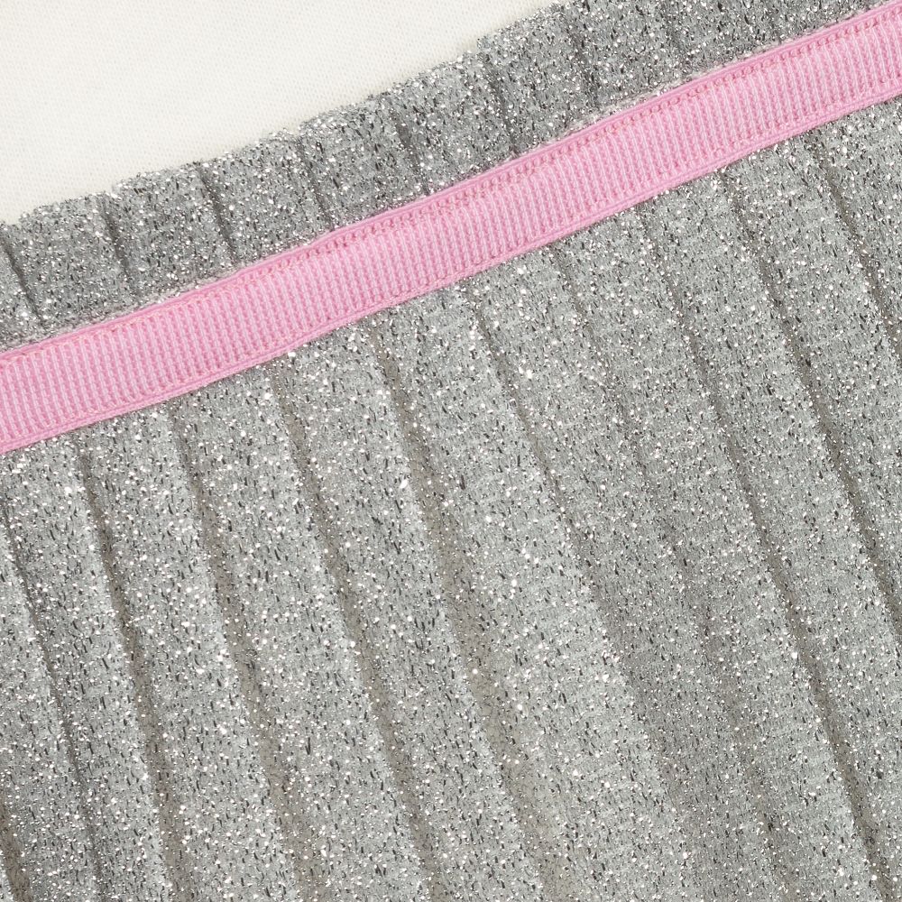 Billieblush-Ivory & Silver Pleated Dress | Childrensalon Outlet