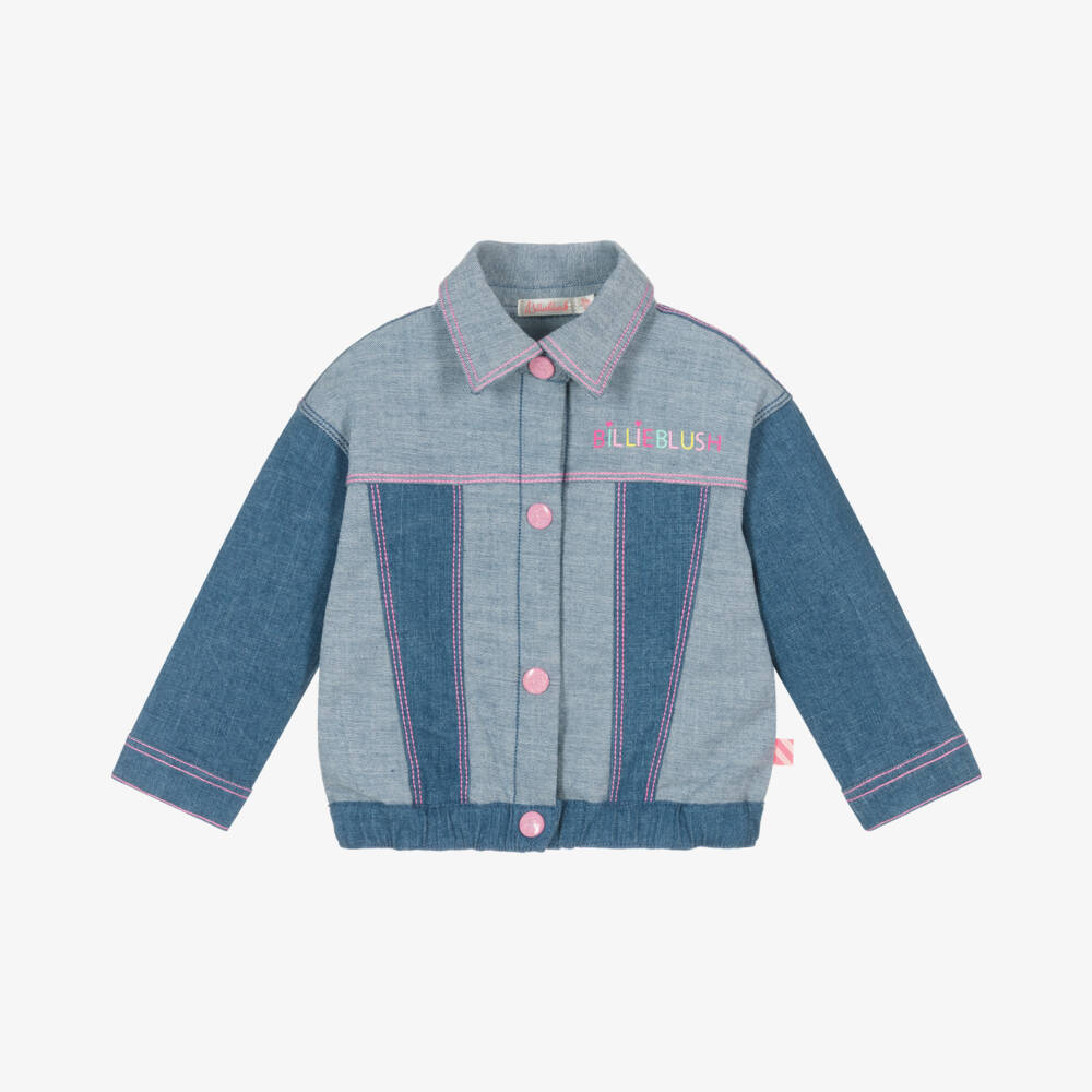 Billieblush-معطف جينز مزين للبنات الصغيرات | Childrensalon Outlet